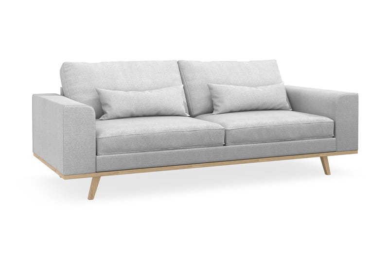 Copenhagen 3-seters Stoffsofa - Lys grå - Møbler - Sofaer - 3 seter sofa