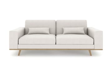 Copenhagen 3-seters Stoffsofa - Lys grå - Møbler - Sofaer - 3 seter sofa
