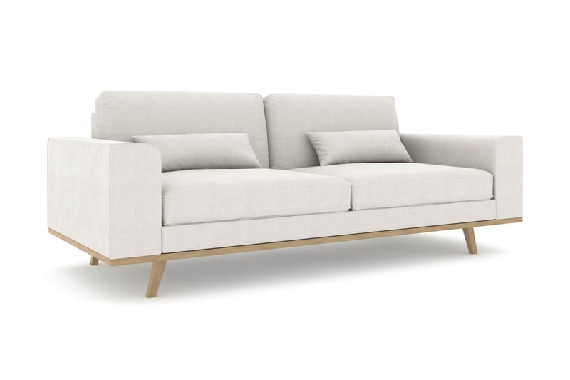 Copenhagen 3-seters Stoffsofa - Lys grå - Møbler - Sofaer - 3 seter sofa