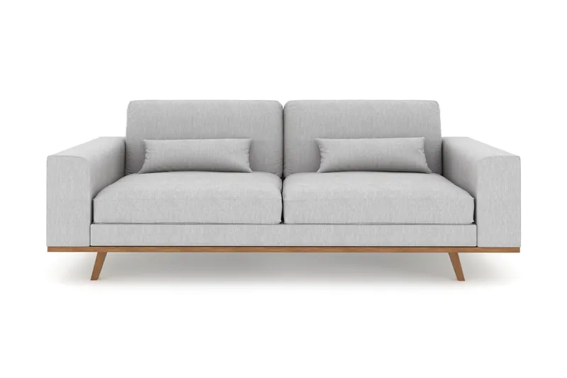 Copenhagen 3-seters Stoffsofa - Lys grå - Møbler - Sofaer - 3 seter sofa