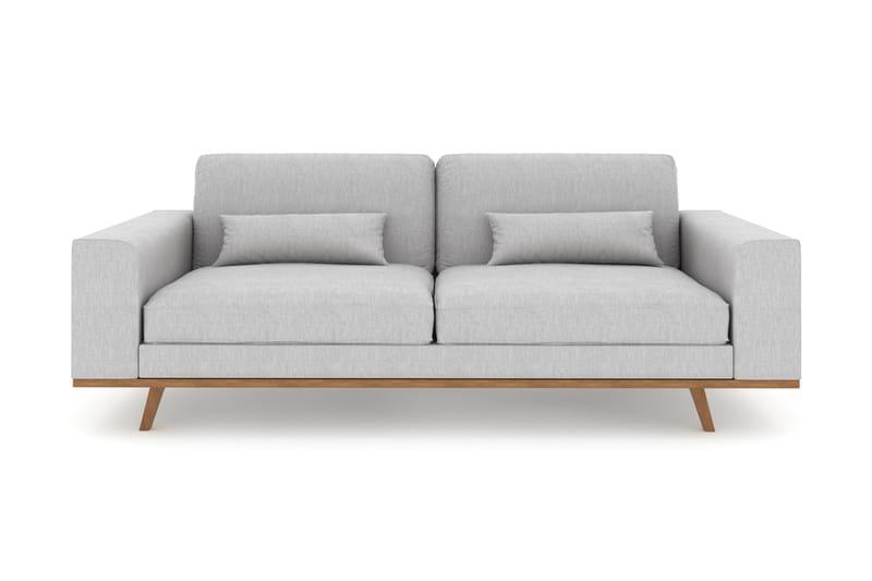 Copenhagen 3-seters Stoffsofa - Lys grå - Møbler - Sofaer - 3 seter sofa