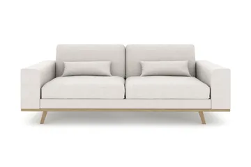 Copenhagen 3-seters Stoffsofa - Lys grå - Møbler - Sofaer - 3 seter sofa