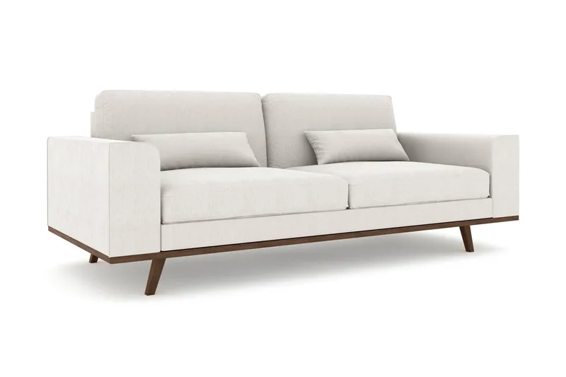 Copenhagen 3-seters Stoffsofa - Lys grå - Møbler - Sofaer - 3 seter sofa