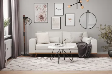 Copenhagen 3-seters Stoffsofa - Lys grå - Møbler - Sofaer - 3 seter sofa