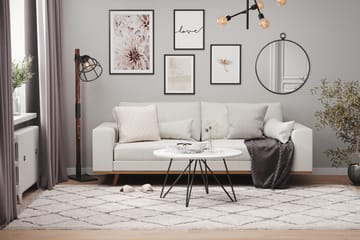 Copenhagen 3-seters Stoffsofa - Lys grå - Møbler - Sofaer - 3 seter sofa