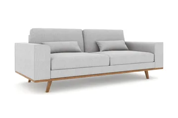 Copenhagen 3-seters Stoffsofa - Lys grå - Møbler - Sofaer - 3 seter sofa