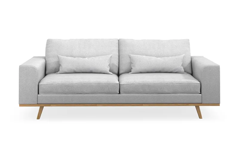 Copenhagen 3-seters Stoffsofa - Lys grå - Møbler - Sofaer - 3 seter sofa
