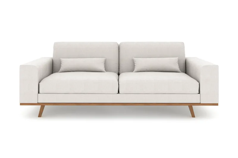 Copenhagen 3-seters Stoffsofa, Lys grå