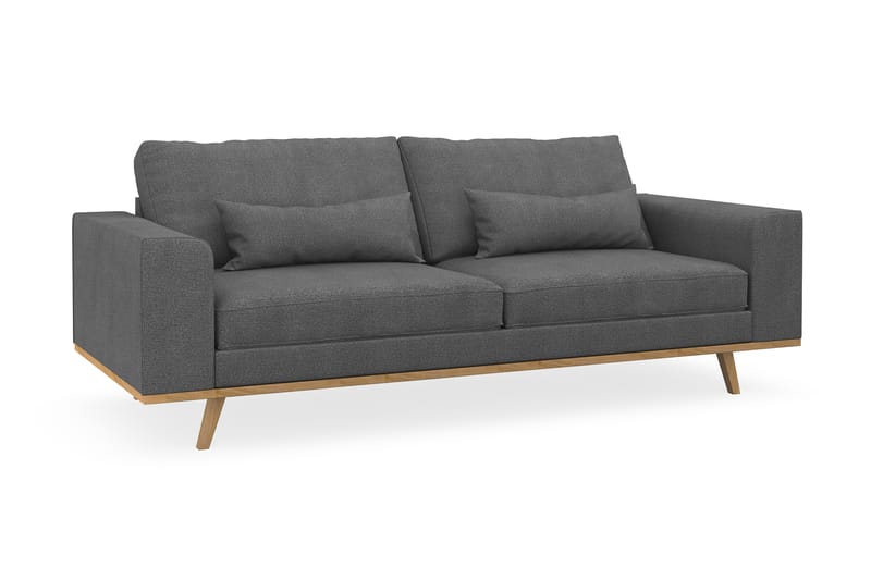 Copenhagen 3-seters Stoffsofa - Mørk grå - Møbler - Sofaer - 3 seter sofa