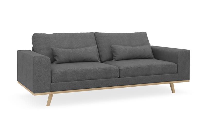 Copenhagen 3-seters Stoffsofa - Mørk grå - Møbler - Sofaer - 3 seter sofa