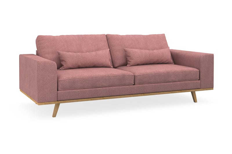 Copenhagen 3-seters Stoffsofa - Rosa - Møbler - Sofaer - 3 seter sofa