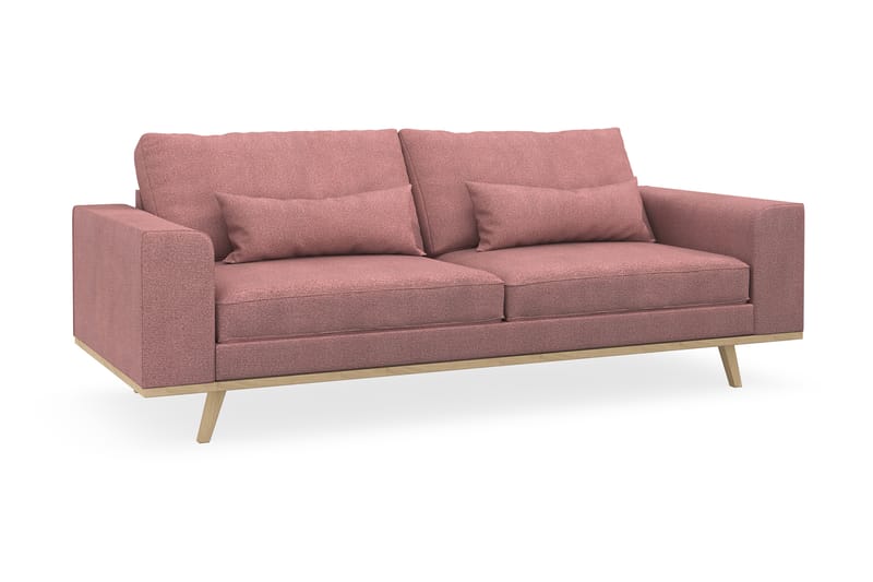 Copenhagen 3-seters Stoffsofa - Rosa - Møbler - Sofaer - 3 seter sofa
