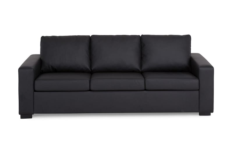 Crazy 3-seters Sofa i Kunstlær - Svart - Møbler - Sofaer - 3 seter sofa