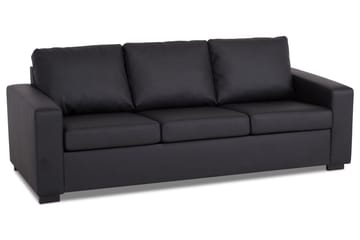 Crazy 3-seters Sofa i Kunstlær - Svart - Møbler - Sofaer - 3 seter sofa