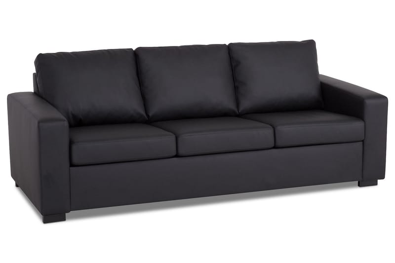 Crazy 3-seters Sofa i Kunstlær - Svart - Møbler - Sofaer - 3 seter sofa