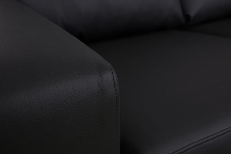 Crazy 3-seters Sofa i Kunstlær - Svart - Møbler - Sofaer - 3 seter sofa