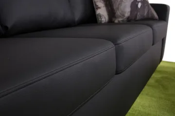 Crazy 3-seters Sofa i Kunstlær - Svart - Møbler - Sofaer - Skinnsofaer