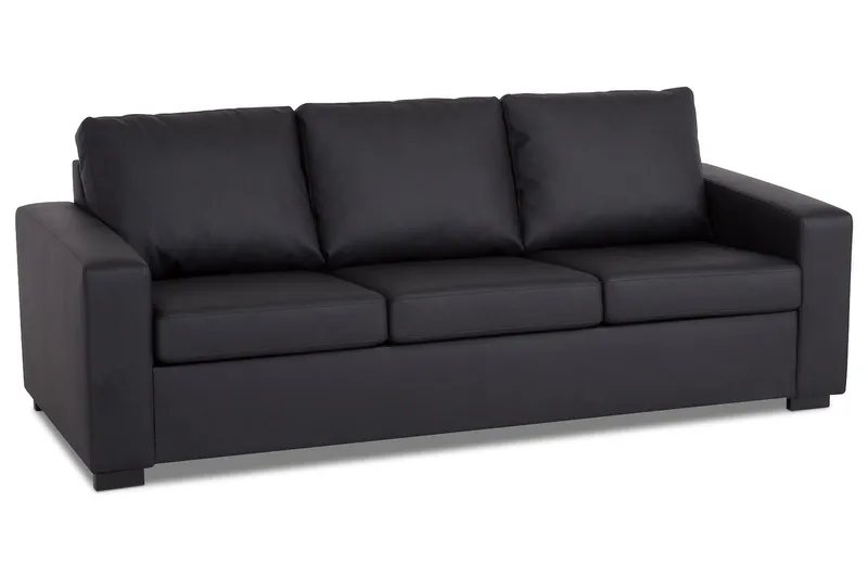 Crazy 3-seters Sofa i Kunstlær - Svart - Møbler - Sofaer - Skinnsofaer