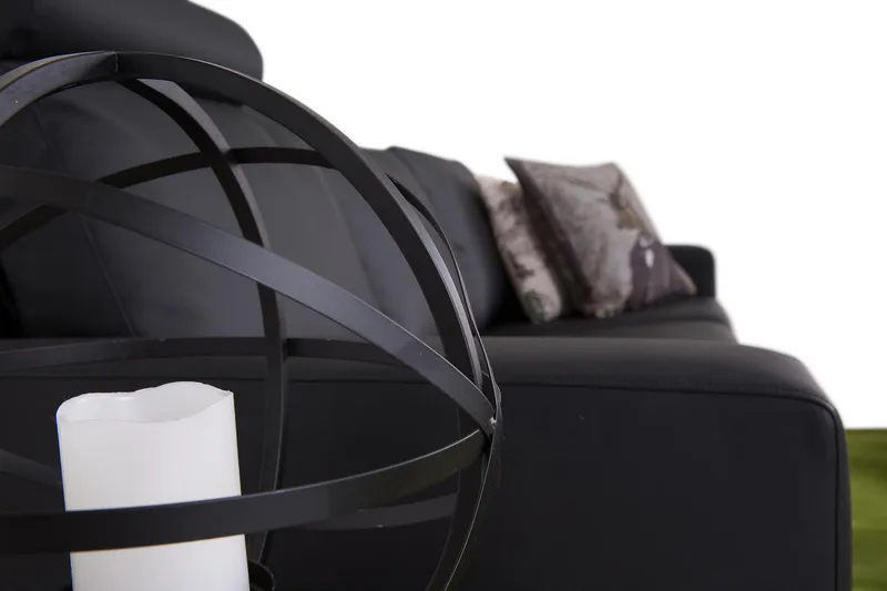 Crazy 3-seters Sofa i Kunstlær - Svart - Møbler - Sofaer - Skinnsofaer