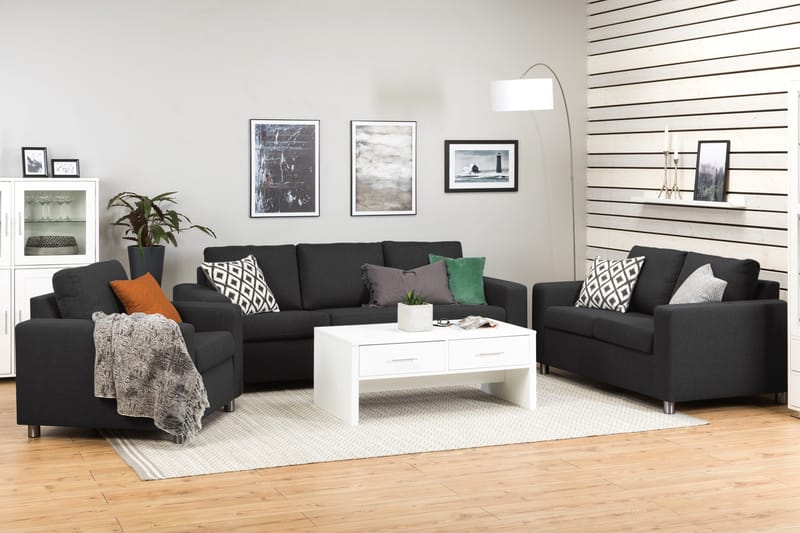 Crazy 3-seters Stoffsofa - Antrasitt - Møbler - Sofaer - 3 seter sofa