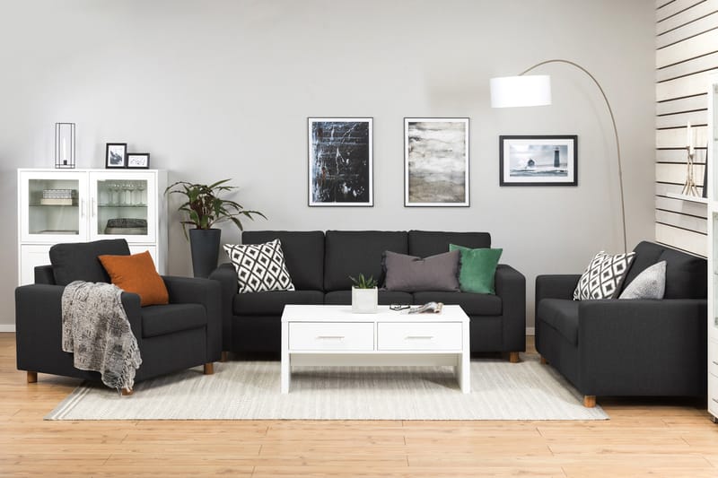 Crazy 3-seters Stoffsofa - Antrasitt - Møbler - Sofaer - 3 seter sofa
