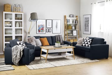 Crazy 3-seters Stoffsofa - Blå - Møbler - Sofaer - 3 seter sofa