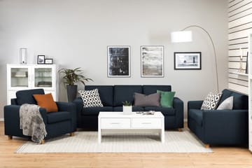 Crazy 3-seters Stoffsofa - Blå - Møbler - Sofaer - 3 seter sofa