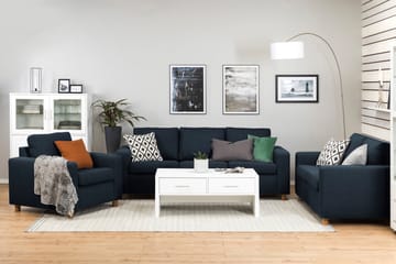 Crazy 3-seters Stoffsofa - Blå - Møbler - Sofaer - 3 seter sofa