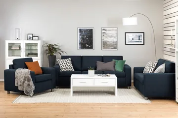 Crazy 3-seters Stoffsofa - Blå - Møbler - Sofaer - 3 seter sofa