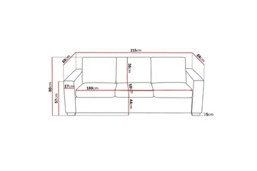 Crazy 3-seters Stoffsofa - Brun - Møbler - Sofaer - 3 seter sofa