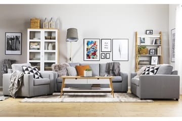 Crazy 3-seters Stoffsofa - Grå - Møbler - Sofaer - 3 seter sofa