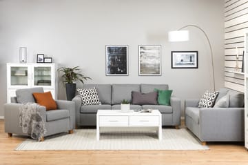 Crazy 3-seters Stoffsofa - Grå - Møbler - Sofaer - 3 seter sofa