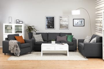 Crazy 3-seters Stoffsofa - Mørk grå - Møbler - Sofaer - 3 seter sofa