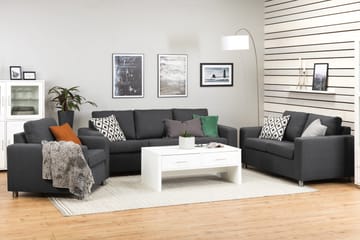 Crazy 3-seters Stoffsofa - Mørk grå - Møbler - Sofaer - 3 seter sofa
