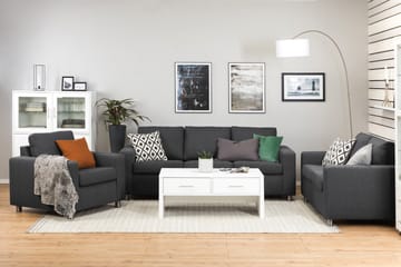 Crazy 3-seters Stoffsofa - Mørk grå - Møbler - Sofaer - 3 seter sofa