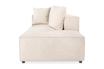 Cubo 3-seters Dyp Modulsofa + Fotskammel i Manchester - Beige - Møbler - Sofaer - Modulsofaer - Komplett modulsofa