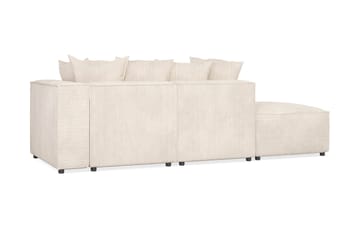 Cubo 3-seters Dyp Modulsofa + Fotskammel i Manchester - Beige - Møbler - Sofaer - 3 seter sofa