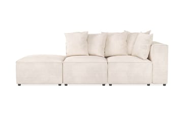 Cubo 3-seters Dyp Modulsofa + Fotskammel i Manchester - Beige - Møbler - Sofaer - 3 seter sofa