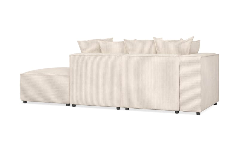 Cubo 3-seters Dyp Modulsofa + Fotskammel i Manchester - Beige - Møbler - Sofaer - 3 seter sofa