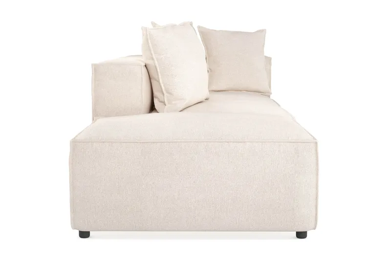 Cubo 3-seters Dyp Modulsofa + Fotskammel i Stoff - Beige - Møbler - Sofaer - 3 seter sofa