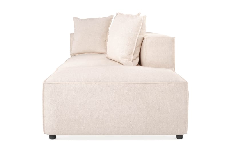 Cubo 3-seters Dyp Modulsofa + Fotskammel i Stoff - Beige - Møbler - Sofaer - Modulsofaer - Komplett modulsofa
