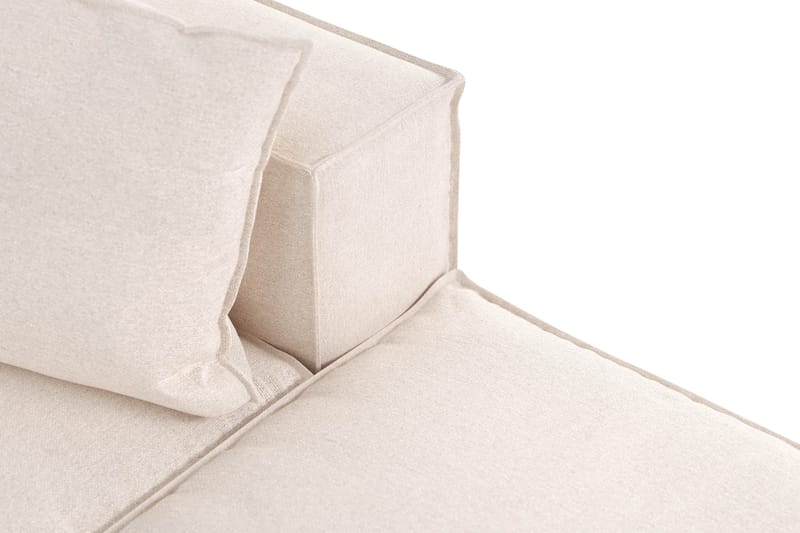 Cubo 3-seters Dyp Modulsofa + Fotskammel i Stoff - Beige - Møbler - Sofaer - 3 seter sofa