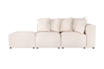 Cubo 3-seters Dyp Modulsofa + Fotskammel i Stoff - Beige - Møbler - Sofaer - 3 seter sofa