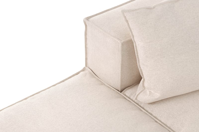 Cubo 3-seters Dyp Modulsofa + Fotskammel i Stoff - Beige - Møbler - Sofaer - 3 seter sofa