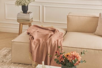 Cubo 3-seters Dyp Modulsofa + Fotskammel i Stoff - Beige - Møbler - Sofaer - 3 seter sofa