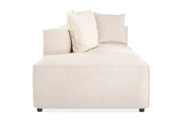 Cubo 3-seters Dyp Modulsofa + Fotskammel i Stoff - Beige - Møbler - Sofaer - Modulsofaer - Komplett modulsofa