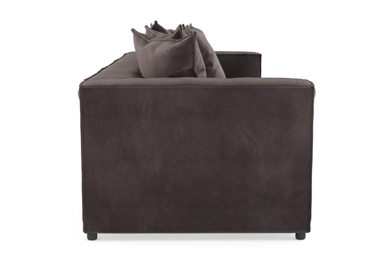 Cubo 4-seters Dyp Modulsofa i Fløyel - Mørk grå - Møbler - Sofaer - 3 seter sofa