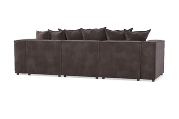 Cubo 4-seters Dyp Modulsofa i Fløyel - Mørk grå - Møbler - Sofaer - 3 seter sofa