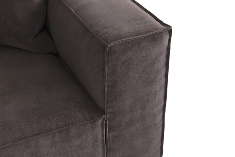 Cubo 4-seters Dyp Modulsofa i Fløyel - Mørk grå - Møbler - Sofaer - Fløyelssofaer