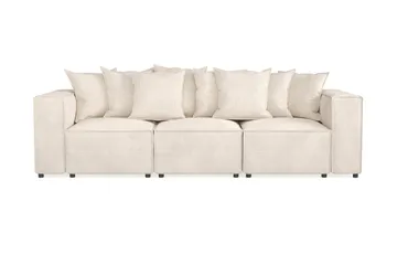 Cubo 4-seters Dyp Modulsofa i Manchester - Beige - Møbler - Sofaer - 3 seter sofa